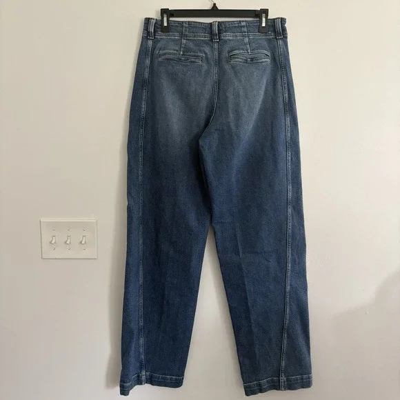 MADEWELL Tapered Orta Denim Trousers Size 29 High Waisted Barrel StyleStructured - Picture 9 of 9